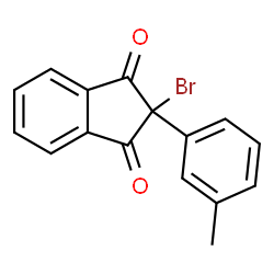 ChemSpider 2D Image | 2-Bromo-2-(3-methylphenyl)-1H-indene-1,3(2H)-dione | C16H11BrO2
