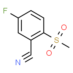 ChemSpider 2D Image | 5-Fluoro-2-(methylsulfonyl)benzonitrile | C8H6FNO2S