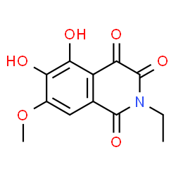 ChemSpider 2D Image | 2-Ethyl-5,6-dihydroxy-7-methoxy-1,3,4(2H)-isoquinolinetrione | C12H11NO6