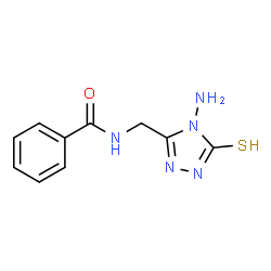 ChemSpider 2D Image | N-[(4-Amino-5-thioxo-4,5-dihydro-1H-1,2,4-triazol-3-yl)methyl]benzamide | C10H11N5OS