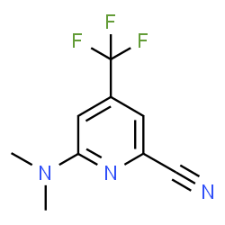 ChemSpider 2D Image | 6-(Dimethylamino)-4-(trifluoromethyl)-2-pyridinecarbonitrile | C9H8F3N3