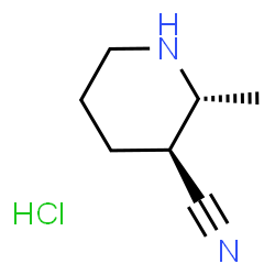 ChemSpider 2D Image | (2R,3S)-2-methylpiperidine-3-carbonitrile hydrochloride | C7H13ClN2