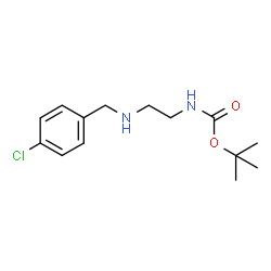 ChemSpider 2D Image | 2-Methyl-2-propanyl {2-[(4-chlorobenzyl)amino]ethyl}carbamate | C14H21ClN2O2