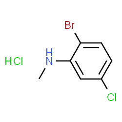 ChemSpider 2D Image | 2-Bromo-5-chloro-N-methylaniline hydrochloride (1:1) | C7H8BrCl2N