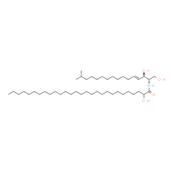 ChemSpider 2D Image | N-(2-hydroxyoctacosanoyl)-15-methylhexadecasphing-4-enine | C45H89NO4
