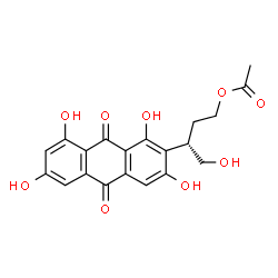 ChemSpider 2D Image | (3S)-versiconol acetate | C20H18O9