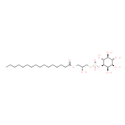 ChemSpider 2D Image | (2R)-2-Hydroxy-3-(palmitoyloxy)propyl (1S,2R,3R,4S,5S,6R)-2,3,4,5,6-pentahydroxycyclohexyl phosphatato | C25H48O12P
