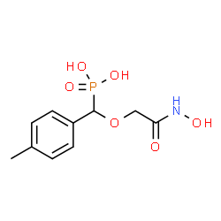 ChemSpider 2D Image | {[2-(Hydroxyamino)-2-oxoethoxy](4-methylphenyl)methyl}phosphonic acid | C10H14NO6P