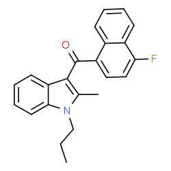ChemSpider 2D Image | (4-Fluoro-1-naphthyl)(2-methyl-1-propyl-1H-indol-3-yl)methanone | C23H20FNO