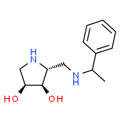 ChemSpider 2D Image | (2R,3R,4S)-2-{[(1-Phenylethyl)amino]methyl}-3,4-pyrrolidinediol | C13H20N2O2