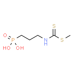 ChemSpider 2D Image | (3-{[(Methylsulfanyl)carbonothioyl]amino}propyl)phosphonic acid | C5H12NO3PS2