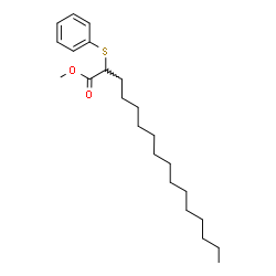 ChemSpider 2D Image | Methyl 2-(phenylsulfanyl)hexadecanoate | C23H38O2S