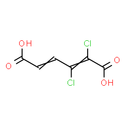 ChemSpider 2D Image | 2,3-Dichloro-2,4-hexadienedioic acid | C6H4Cl2O4