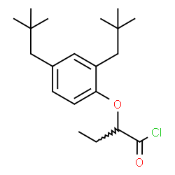 ChemSpider 2D Image | 2-[2,4-Bis(2,2-dimethylpropyl)phenoxy]butanoyl chloride | C20H31ClO2