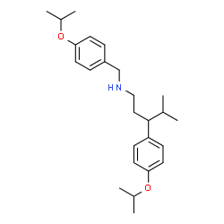 ChemSpider 2D Image | N-(4-Isopropoxybenzyl)-3-(4-isopropoxyphenyl)-4-methyl-1-pentanamine | C25H37NO2
