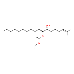 ChemSpider 2D Image | 8-(1-Ethoxyethoxy)-2-methyl-2-octadecen-7-ol | C23H46O3