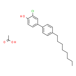 ChemSpider 2D Image | 3-Chloro-4'-octyl-4-biphenylol - acetic acid (1:1) | C22H29ClO3