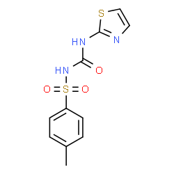 ChemSpider 2D Image | 4-Methyl-N-(1,3-thiazol-2-ylcarbamoyl)benzenesulfonamide | C11H11N3O3S2