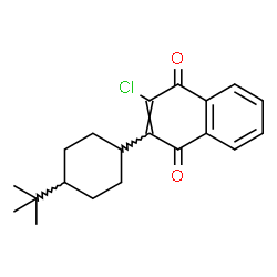 ChemSpider 2D Image | 2-Chloro-3-[4-(2-methyl-2-propanyl)cyclohexyl]-1,4-naphthoquinone | C20H23ClO2