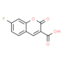 ChemSpider 2D Image | 7-Fluoro-2-oxo-2H-chromene-3-carboxylic acid | C10H5FO4