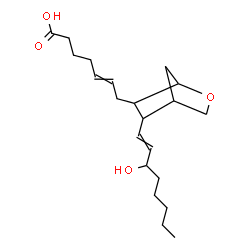 ChemSpider 2D Image | 7-[5-(3-Hydroxy-1-octen-1-yl)-2-oxabicyclo[2.2.1]hept-6-yl]-5-heptenoic acid | C21H34O4