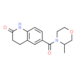 ChemSpider 2D Image | 6-[(3-Methyl-4-morpholinyl)carbonyl]-3,4-dihydro-2(1H)-quinolinone | C15H18N2O3