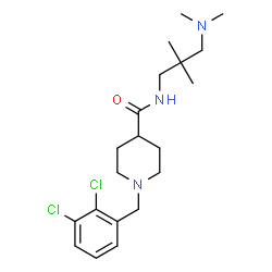 ChemSpider 2D Image | 1-(2,3-Dichlorobenzyl)-N-[3-(dimethylamino)-2,2-dimethylpropyl]-4-piperidinecarboxamide | C20H31Cl2N3O