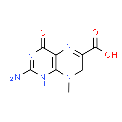 ChemSpider 2D Image | 2-Amino-8-methyl-4-oxo-1,4,7,8-tetrahydro-6-pteridinecarboxylic acid | C8H9N5O3