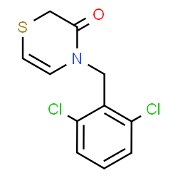 ChemSpider 2D Image | 4-(2,6-Dichlorobenzyl)-2H-1,4-thiazin-3(4H)-one | C11H9Cl2NOS