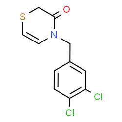 ChemSpider 2D Image | 4-(3,4-Dichlorobenzyl)-2H-1,4-thiazin-3(4H)-one | C11H9Cl2NOS