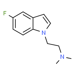 ChemSpider 2D Image | 2-(5-Fluoro-1H-indol-1-yl)-N,N-dimethylethanamine | C12H15FN2