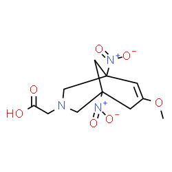 ChemSpider 2D Image | (7-Methoxy-1,5-dinitro-3-azabicyclo[3.3.1]non-6-en-3-yl)acetic acid | C11H15N3O7