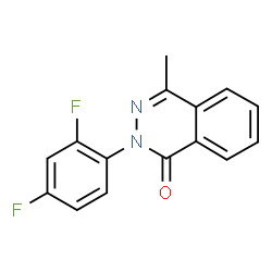 ChemSpider 2D Image | 2-(2,4-Difluorophenyl)-4-methyl-1(2H)-phthalazinone | C15H10F2N2O