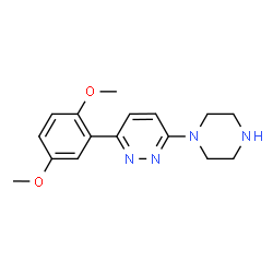 ChemSpider 2D Image | 3-(2,5-dimethoxyphenyl)-6-piperazin-1-yl-pyridazine | C16H20N4O2