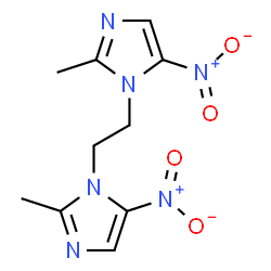 ChemSpider 2D Image | 1,1'-(1,2-Ethanediyl)bis(2-methyl-5-nitro-1H-imidazole) | C10H12N6O4