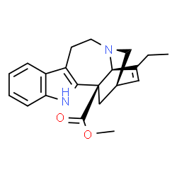 ChemSpider 2D Image | Methyl (2alpha,18beta)-3,4-didehydroibogamine-18-carboxylate | C21H24N2O2