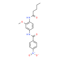 ChemSpider 2D Image | N-[3-Methoxy-4-(pentanoylamino)phenyl]-4-nitrobenzamide | C19H21N3O5