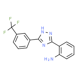 ChemSpider 2D Image | 2-{3-[3-(Trifluoromethyl)phenyl]-1H-1,2,4-triazol-5-yl}aniline | C15H11F3N4