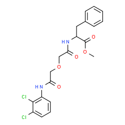 ChemSpider 2D Image | Methyl N-({2-[(2,3-dichlorophenyl)amino]-2-oxoethoxy}acetyl)phenylalaninate | C20H20Cl2N2O5