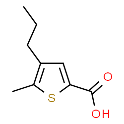 ChemSpider 2D Image | 5-Methyl-4-propyl-2-thiophenecarboxylic acid | C9H12O2S