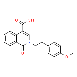 ChemSpider 2D Image | 2-[2-(4-Methoxyphenyl)ethyl]-1-oxo-1,2-dihydro-4-isoquinolinecarboxylic acid | C19H17NO4