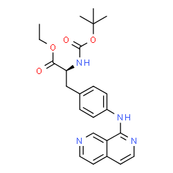 ChemSpider 2D Image | Ethyl N-{[(2-methyl-2-propanyl)oxy]carbonyl}-4-(2,7-naphthyridin-1-ylamino)-L-phenylalaninate | C24H28N4O4