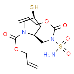 ChemSpider 2D Image | Allyl (2S,4S)-2-({[(allyloxy)carbonyl](sulfamoyl)amino}methyl)-4-sulfanyl-1-pyrrolidinecarboxylate | C13H21N3O6S2