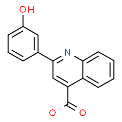 ChemSpider 2D Image | 2-(3-Hydroxyphenyl)-4-quinolinecarboxylate | C16H10NO3