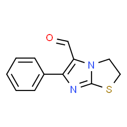 ChemSpider 2D Image | 6-Phenyl-2,3-dihydroimidazo[2,1-b]thiazole-5-carbaldehyde | C12H10N2OS