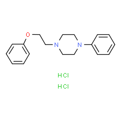 ChemSpider 2D Image | 1-(2-Phenoxyethyl)-4-phenylpiperazine dihydrochloride | C18H24Cl2N2O