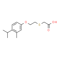 ChemSpider 2D Image | {[2-(4-Isopropyl-3-methylphenoxy)ethyl]sulfanyl}acetic acid | C14H20O3S