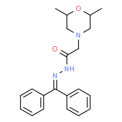 ChemSpider 2D Image | 2-(2,6-Dimethyl-4-morpholinyl)-N'-(diphenylmethylene)acetohydrazide | C21H25N3O2