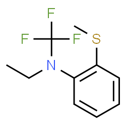 ChemSpider 2D Image | N-Ethyl-2-(methylsulfanyl)-N-(trifluoromethyl)aniline | C10H12F3NS