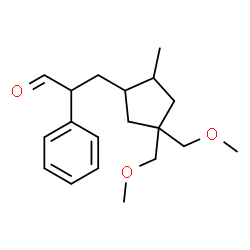 ChemSpider 2D Image | 3-[4,4-Bis(methoxymethyl)-2-methylcyclopentyl]-2-phenylpropanal | C19H28O3